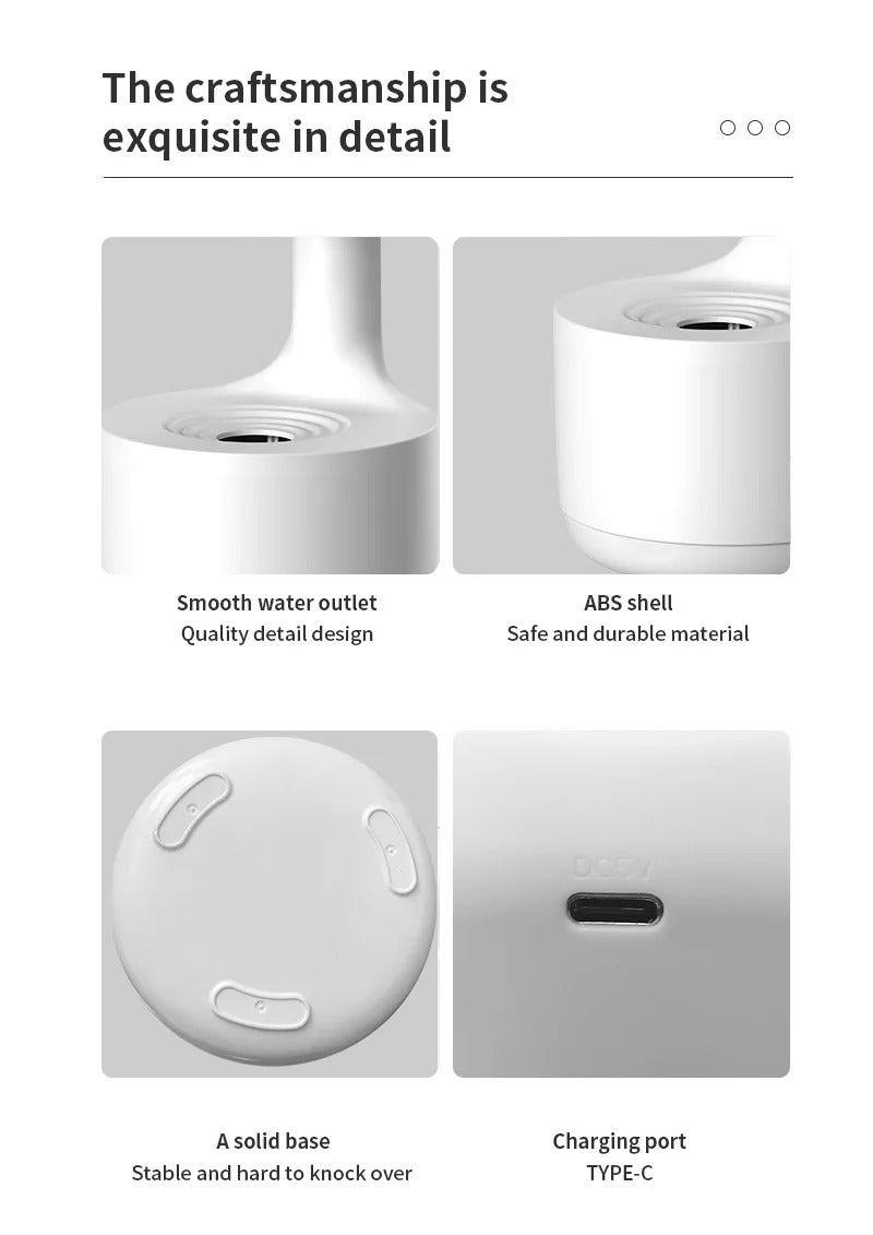 Anti-Gravity Humidifier Water Drop Backflow